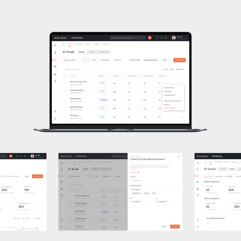 Showcase von einem von Clavero entwickelten CMS Tool