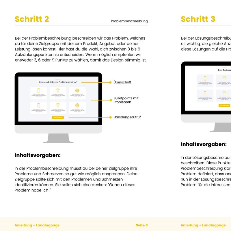 Showcase von Landing Pages entwickelt von Clavero